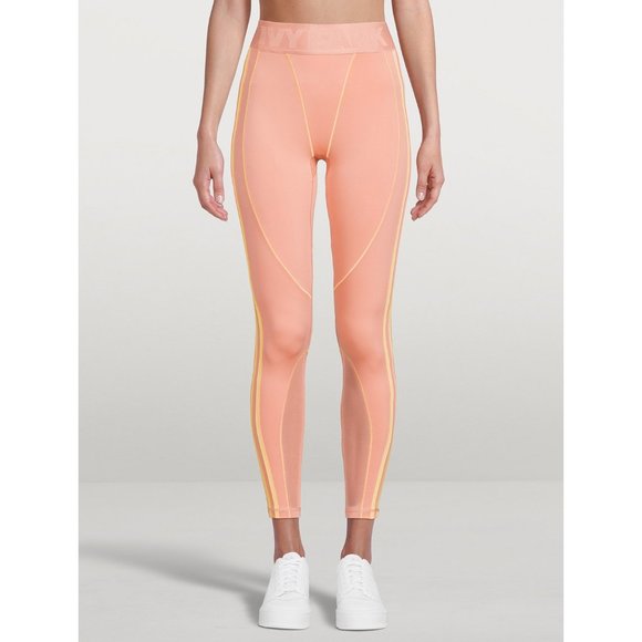 IVY PARK Pants - IVY PARK High-Waisted Leggings With Mesh Panels Pink Light Small Adidas Logo